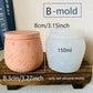 2pcs/Set Square Splicing Storage Box Mold Round Constellation Candle Vessel Candle Holder Concrete Mold DIY Home Decoration