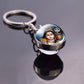 Hinduism Keychains Glass Ball Pendant Ganesha Lakshmi Shiva Goddess of Wealth Key Chains Amulet Indian Buddhist Jewelry