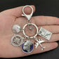 New ideas Earth plane keychain pendant earth compass personality memorial key ring gift for travel lovers