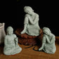 1Pcs Mini Buddhism Figurine Desk Decor Zen Statue Green Sandstone Thailand Ornament Buddha Garden Statue Fish Tank Decor〔Nest〕