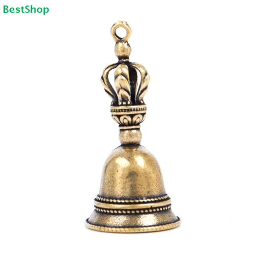 ♥Brass Tibetan Vajra Bell Pendant, Antique Finish Buddhist Bell Charm for Jewelry Making,Home Decor & Spiritual Blessing