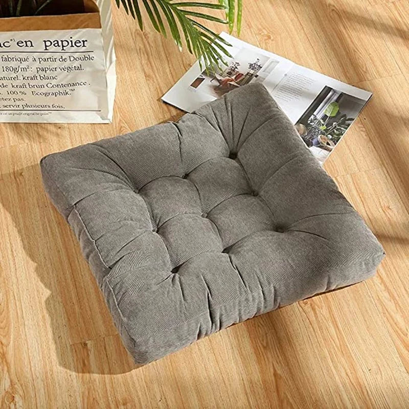 Floor Pillow Square Floor Seating Pillow Cushion Meditation Yoga Seat Kneeling Pillows Thick Tufted Cushions Mat Pad Balcony