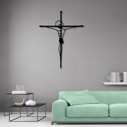 Vintage Iron Crucifix Wall Decor Jesus Christ Cross Christian Home Gift