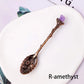Natural Crystal Tumbled Stone Spoon Magic Energy Divination Halloween Spirit Souvenir Gift Home Decor Christmas Graduation Gift