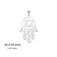 EUEAVAN 1pc Jewish Star of David Hexagram Pendant Stainless Steel Amulet Charms for Jewelry Making Necklace Supplies