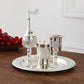 Havdalah 4pcs set,Kiddush wine glass cup and tray,Havdalah candle holder,Besamim spice box suitable for the end of the Sabbath