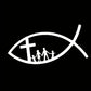 Car Sticker Motorcycle PVC Decals Christian Fish Jesus Family Cross Church Decorative Stickers Creative Decor Accessories #JT01
