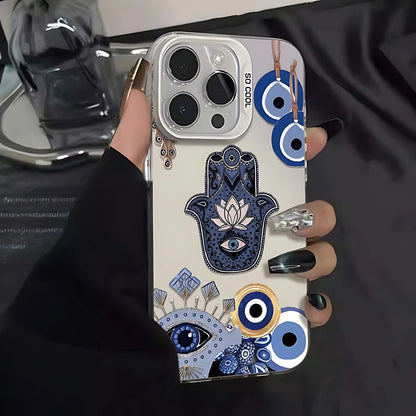 Lucky Turkish Blue Evil Eye Phone Case For iPhone 16 15 14 13 12 11 mini Pro Max X XR XSMAX 8 7 Plus Anti Fall Matte Back Cover
