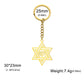 Lucktune Star Of David Hanukkah Menorah Keychain Stainless Steel Hexagram Candlestic Jewish Keyring Women Amulets Jewelry Gifts