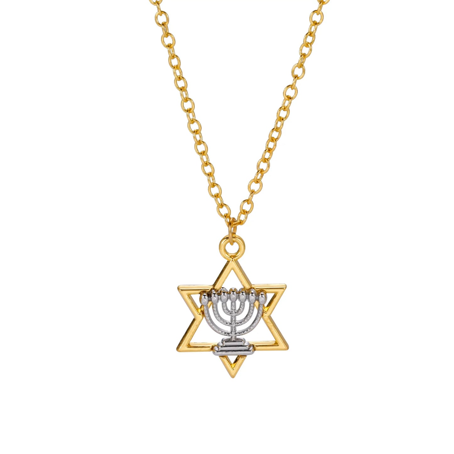 Star of David Necklace for Women Magan Hexagram Pendant Protection Amulet Jewish Jewelry Hanukkah Gift