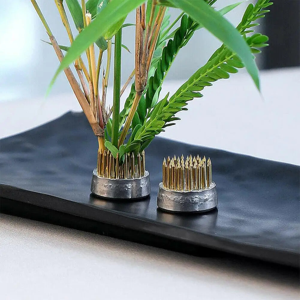 Round Ikebana Flower Frog With Gasket Art Fixed Arranging Tool Small Ikebana Kenzan Pin Frog Arrangements For Your Pot Lid Vase