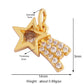 Trendy Shining Moon Star Space Celestial Compass Charm Pendant in Gold Colour , Jewelry Necklace Bracelet Making Supplies M71