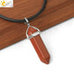 CSJA Hexagonal Bullet Crystal Necklaces Natural Gem Stone Quartz Necklace Pendant Chakra Amethysts Pink Quartz Lapis Lazuli G957