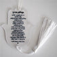 10pcs Prayer of the Way Hebrew Transparent Souvenir Car Pendant with Tassel & String Hamsa Custom Bar Mitzvah Gift Thanksgiving