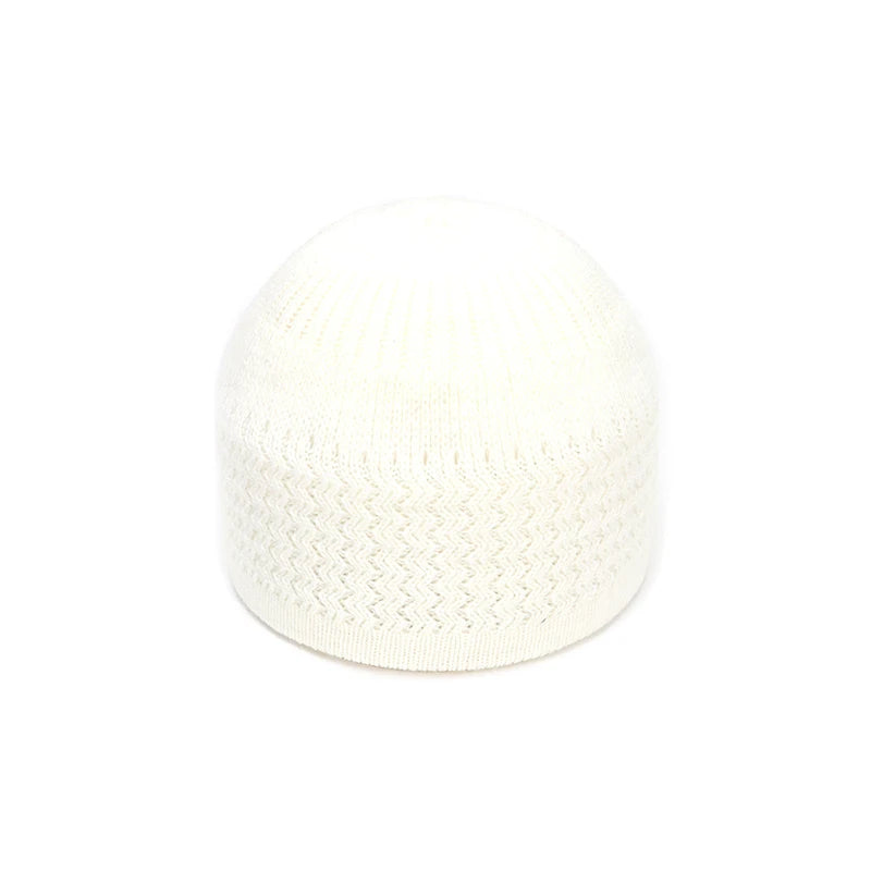 New Spring Knitted Muslim Men Prayer Hats Unisex Beanies Cap Warm Islamic Ramadan Jewish Kippah Homme Hat Men's Wrap Head Caps