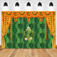 Indian Traditional Photography Background Marigold Green Leaf Hindu Indian Wedding Holi Flowers Garland Anniversary Backdrops