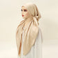 New Muslim Instant Hijab Scarf Print Turban Thick Hair Bonnet Night Cap Turban For Sleeping Elastic Hair Satin Bonnet For Sleep