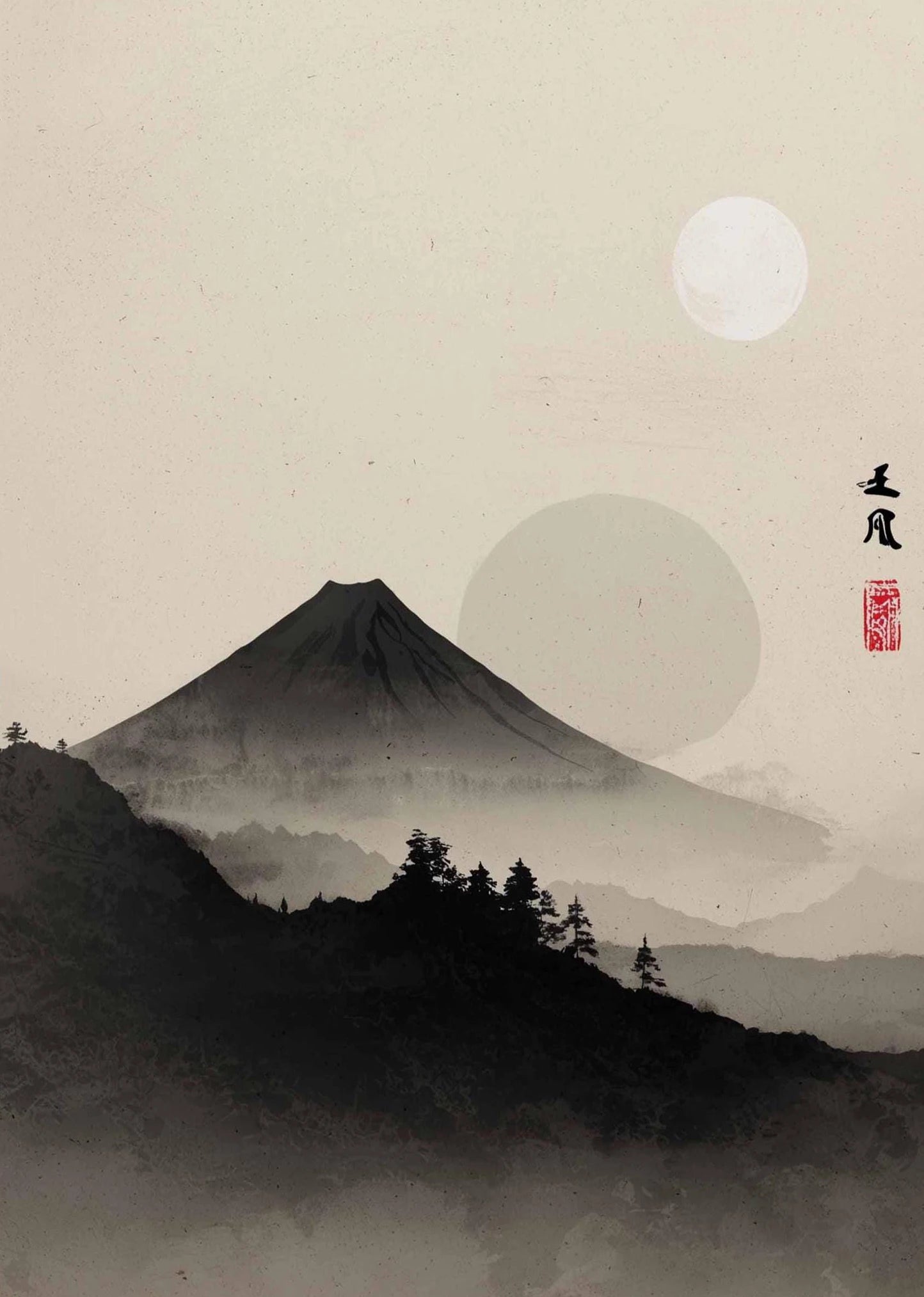 Modern Minimalist Chinese Style Zen Fishing Natural Scenery Poster Canvas Paintings Wall Art Pictures Office Home Decor
