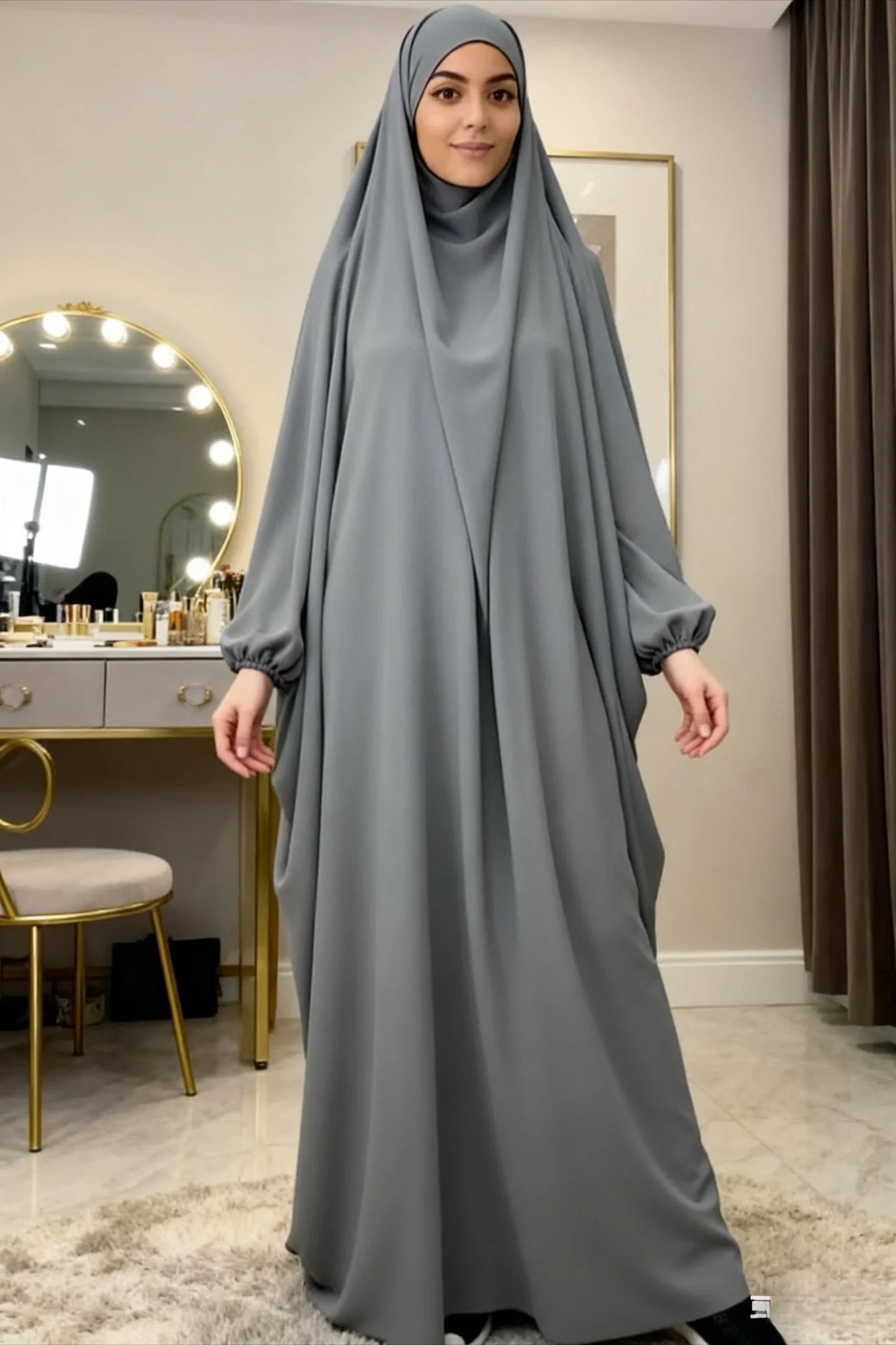 Muslim Prayer Garment Dress Wp,em Women Hijab Dress Abaya Hooded  Long Khimar Jilbab Burka Eid Abayas Gown Eid Niqab Ramadan
