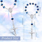 10/20pcs Christening Acrylic Rosary Beads Faux Pearls with Cross Christening Gift Box for Christening Wedding Party Favors