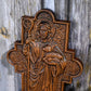 High Quality Wood Carving Jesus Shepherd Icon Sculpture Plaque Catholic Home Living Wall Decor