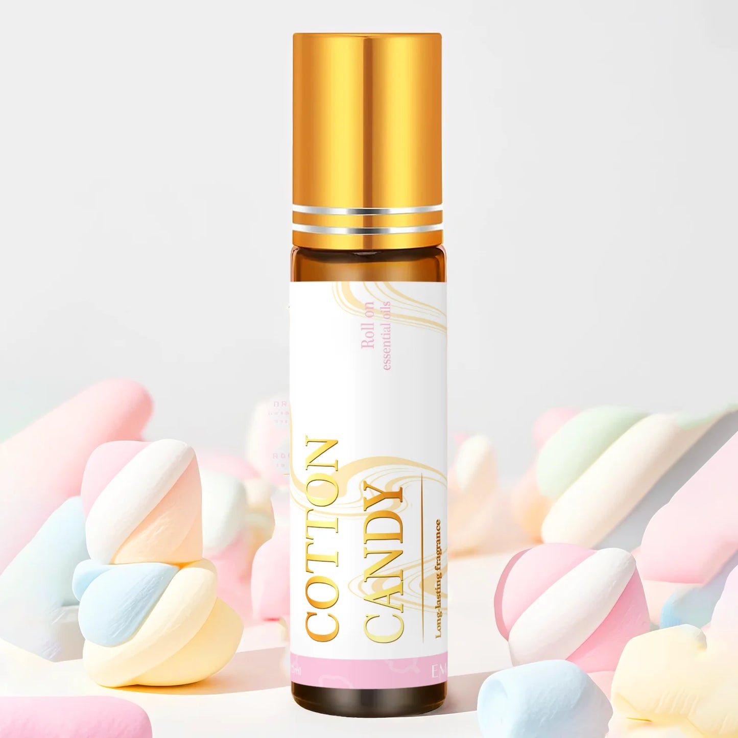 2PC/1PC Vanilla coconut Cotton Candy Marshmallow Roll-On Essential Oils Natural Aromatherapy for Relaxation, Stress Relief-10ml