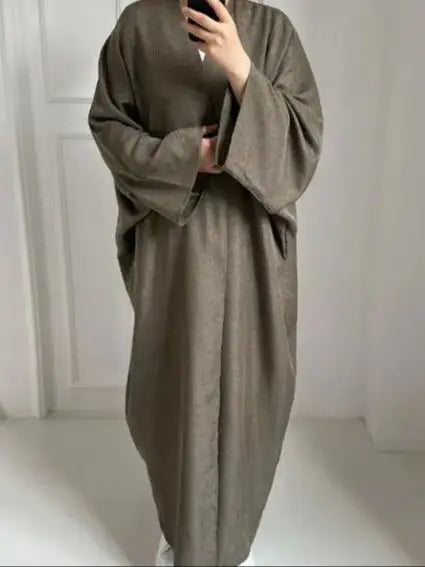 Similar Cotton Linen Batwing Kimono Abaya Dubai Islam Muslim Dress For Women Kebaya Kaftan Robe Musulmane Caftan Marocain Femme