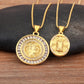 Nidin New Retro Oval/Round Shape Religious Style Zircon Flip Pendant Necklace For Female Male Lovers Photos Jewelry Accessories
