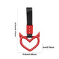 Rear Bumper Warning Ring Ring Devil Heart-Shaped Car Hand Strap Creative Unique Easy To Install Rear Bumper Warning Ring For Car