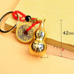 New Red Rope Five Emperor Money Large Hollow Gourd Key Chain Twelve Zodiac Large Gourd Cover Brass Key Ring Wholesale