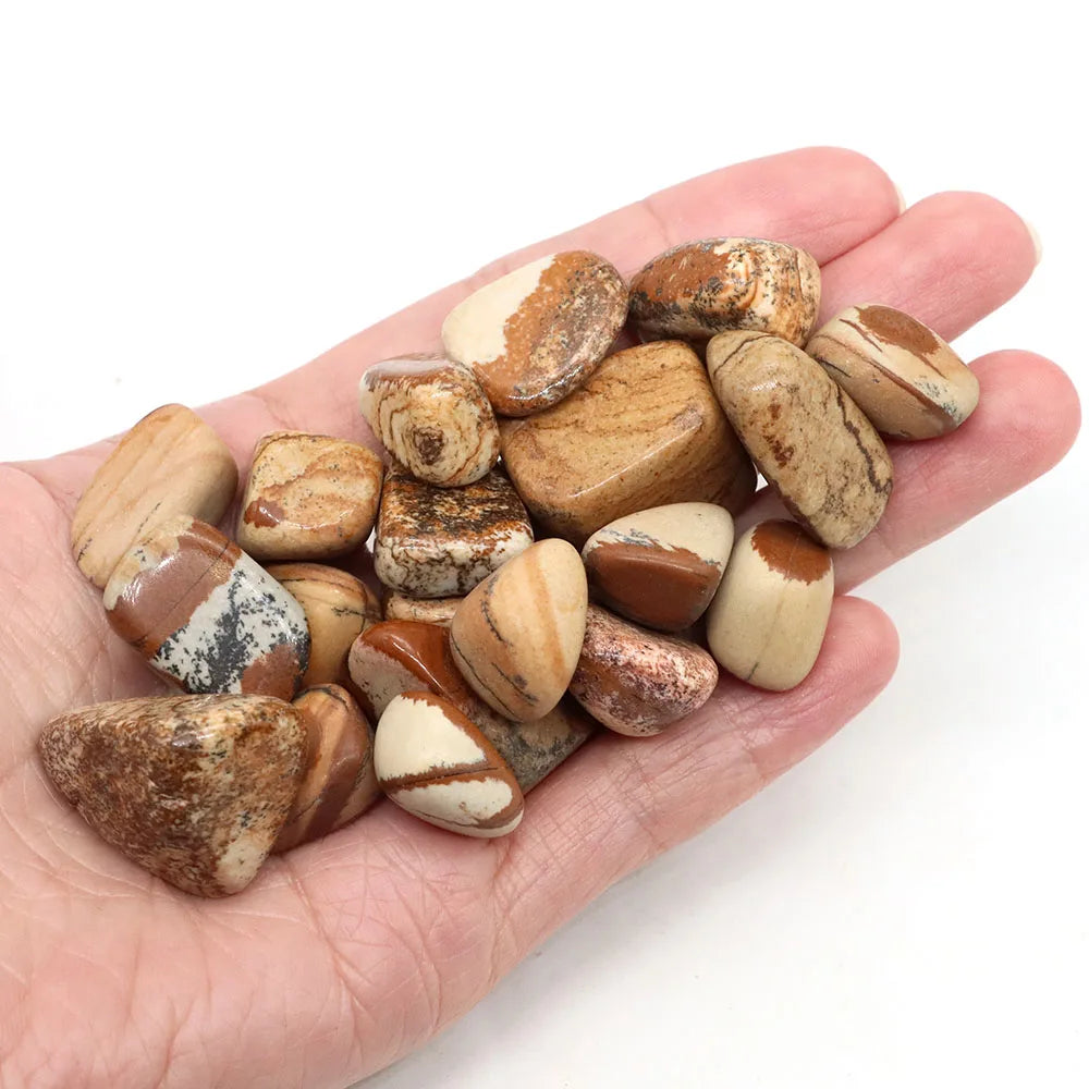 Natural Tumbled Stones Bulk Polished Moonstone Rocks Gemstones Assorted Healing Crystals for Home Garden Tank Aquarium Decor