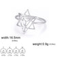 Skyrim Merkaba Star Sacred Geometry Ring Women Stainless Steel Gold Color Finger Rings Wedding Band Meditation Jewelry Wholesale