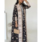 Muslim Pleated Abaya Stretch Open Dress Dress Women Eid Maxi Caftan Cardigan Robe Print Dubai Kaftan Islam Vestidos Jalabiya