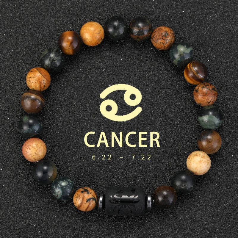 12 zodiac signs Bracelets Capricorn Taurus Cancer Virgo Pisces Bracelets Ladies Men Couples Friendship Jewelry Gift Bracelets