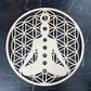 Wooden Flower Of Life Natural Symbol Sacred Geometry Ornaments Home Decoration Chakra Carved Coaster Wood Sign Wall Kitchen DIY