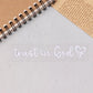 Trust In God Heart Car Rear View Mirror Sticker Decal Faith Bible Verse Christian Church Auto Vehicle Bumper Decor