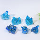 Sky Blue Quartz Natural Stones Electroplating Titanium Crystal Cluster Stone Specimens Cured Coating Healing Crystals Home Decor
