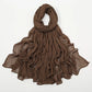 New Crinkle Rayon Hijab For Women Muslim Scarf Long Shawls Solid Islamic Turban Headband Heascarf Wraps Ramandan Headband