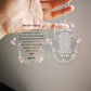 Pink 10pcs Prayer of the Way Hebrew Transparent Souvenir Pendant with Tassel & String Hamsa Custom Bar Mitzvah Gift Thanksgiving