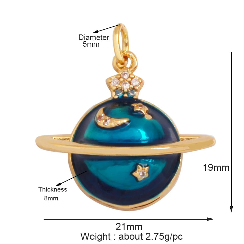 Trendy Shining Moon Star Sun Tellurion Celestial Compass Charm Pendant Gold Colour, Jewelry Necklace Bracelet Making Supply S39