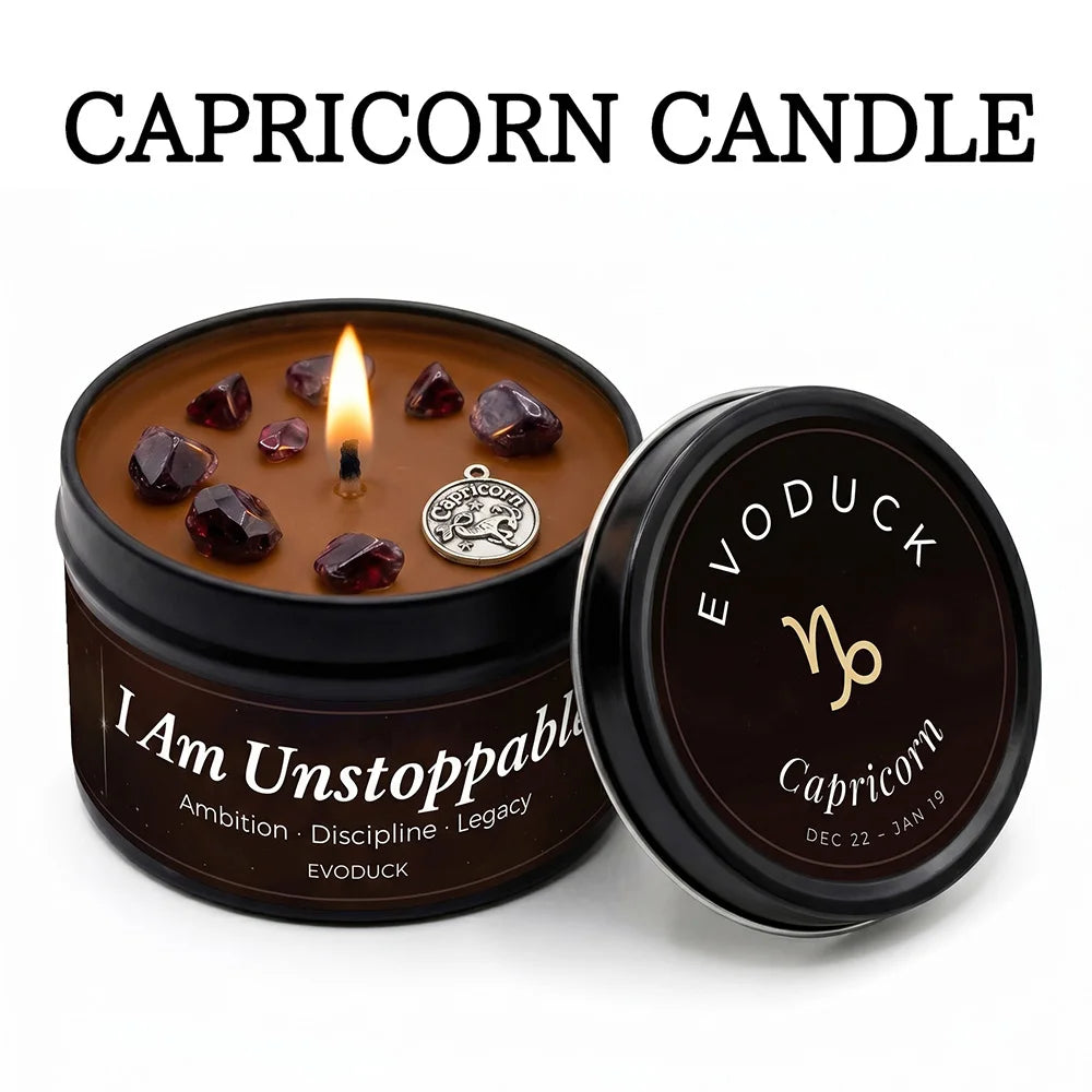 Scorpio Zodiac Scented Candle, Sandalwood Myrrh, Astrology Aromatherapy Candle in Tin, Home Fragrance Decor Birthday Gift, 3oz