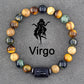 Zodiac Sign Bracelet Homme 12 Constellation Bangles Men Gemini Virgo Leo Libra Bracelet Women Friendship Gift Bracelet on Hand