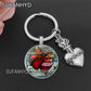 Sacred Heart of Jesus Keychains for House Catholic Key Chain for Women and Man
