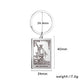 Dawapara Tarot Cards Keychains Stainless Steel Vintage Amulet Good Luck The Major Arcana Keyring Wiccan Jewelry