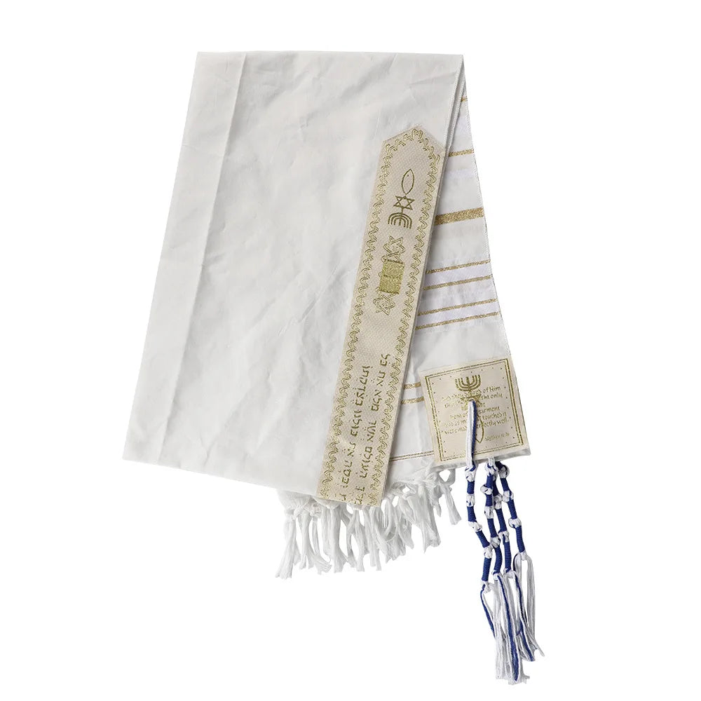 Messianic Tallit Prayer Shawl Talit Blue And Gold With Talis Bag Israel Tallit