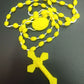 Luminous Glowing Rosary Necklace Plastic Catholic Cross Necklace Religious