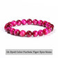 JD Natural Stone Beads Bracelet Amethyst Tiger Eye Crystal Quartz Agate Gem Beads Bangles Women Men Reiki Healling Jewelry Gift