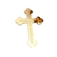Religious Orthodox Aramaic Cross Aramaic Lord's Prayer Big Hanging Cross Acrylic Mirror Silver God Bless Baptism Church Paryer