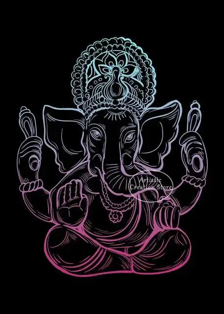 Golden Om Hindu Symbol Ganesha Poster  Indian God Canvas Prints Wall Art for Living Room Bedroom  Minimalist Decor Spiritual Hom