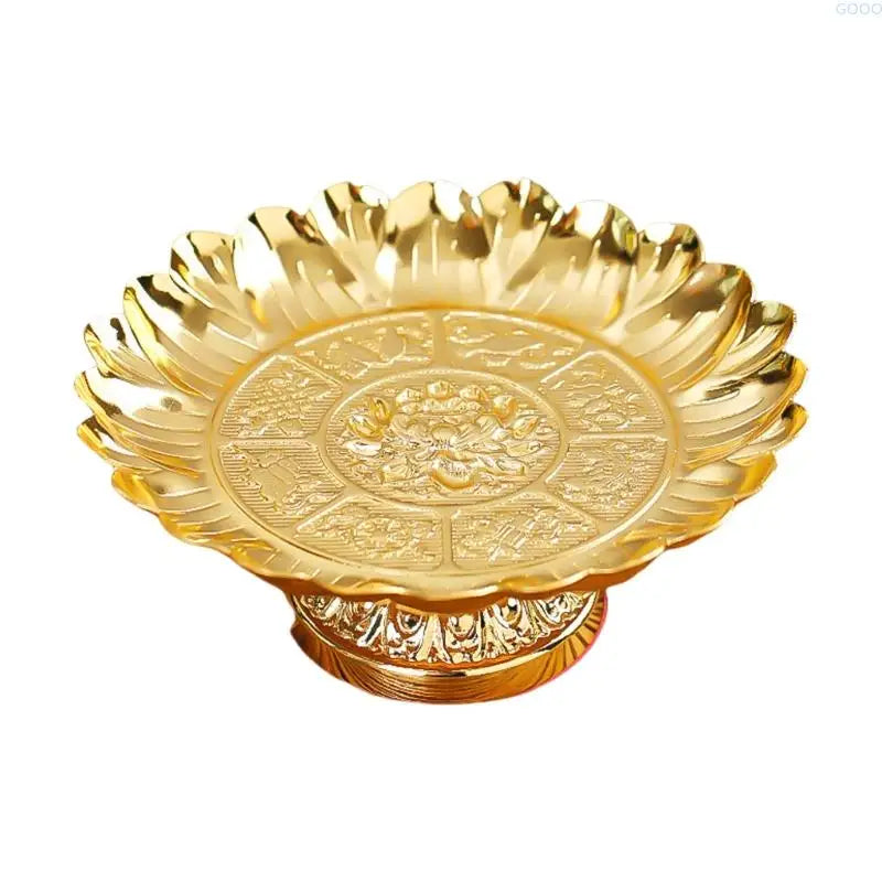 23GA Sacred Ritual Fruit Bowl for Altar Decorations Party Serving Safe Alloy Centerpieces